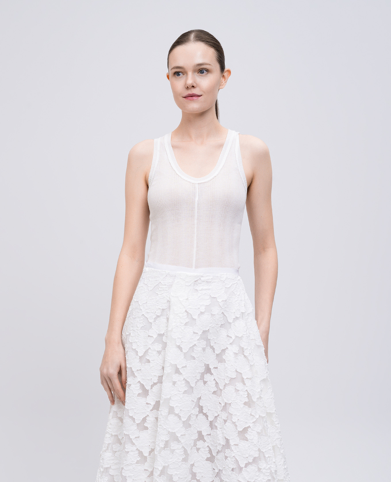 

White ribbed top Marc Le Bihan