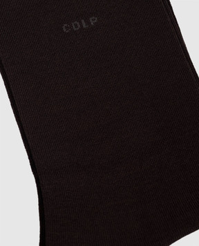 CDLP Brown socks with logo MSO006122201