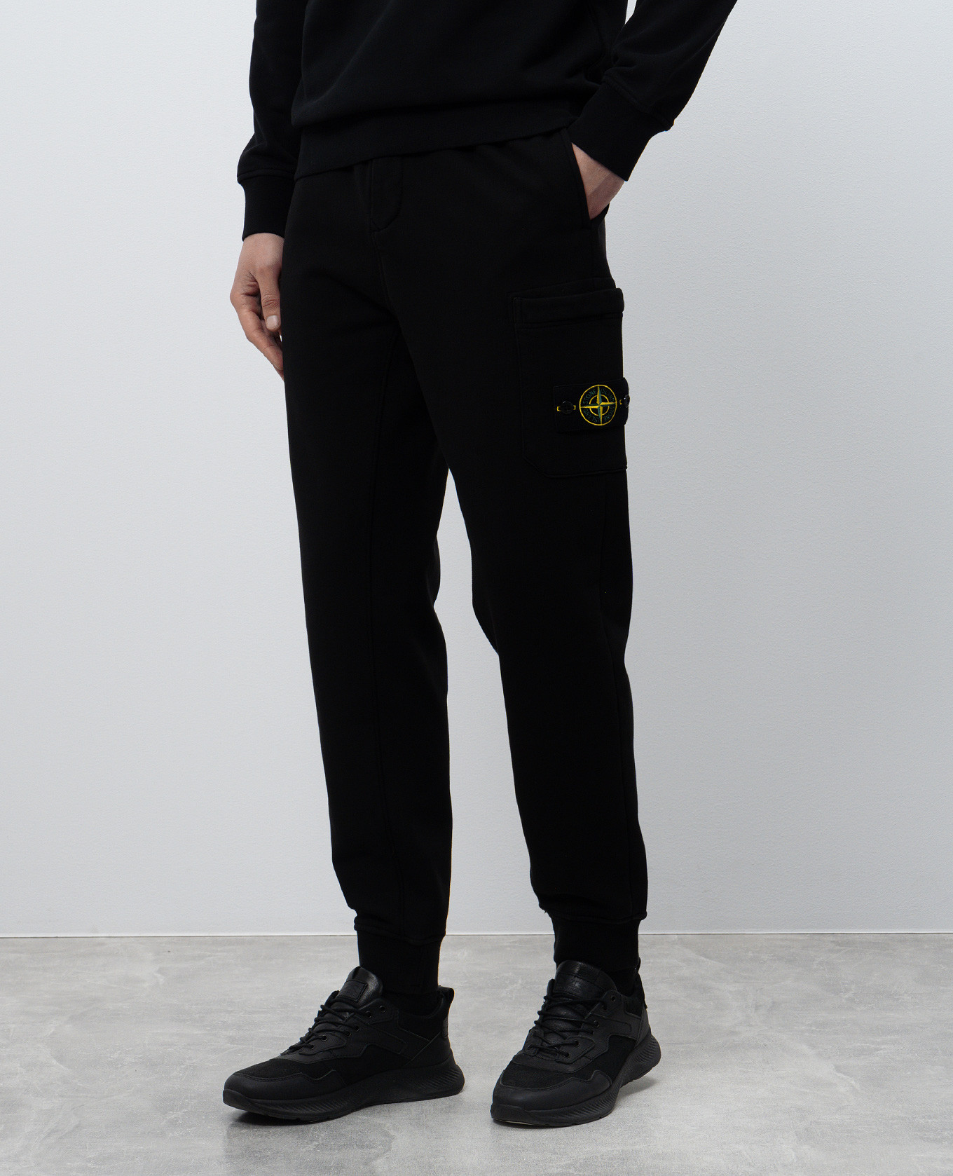 

Black joggers with logo Stone Island