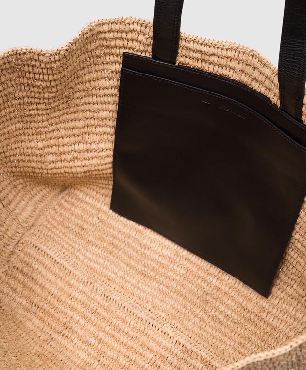 【送料&関税込】Ami Alexandre Mattiussi Tote In Beige Raffia Ami Alexandre Mattiussi Tote In Beige Raffia | italist
