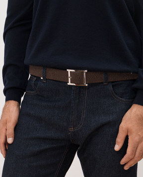 Orciani Double-sided leather belt with a reaper effect U08126CDTTB