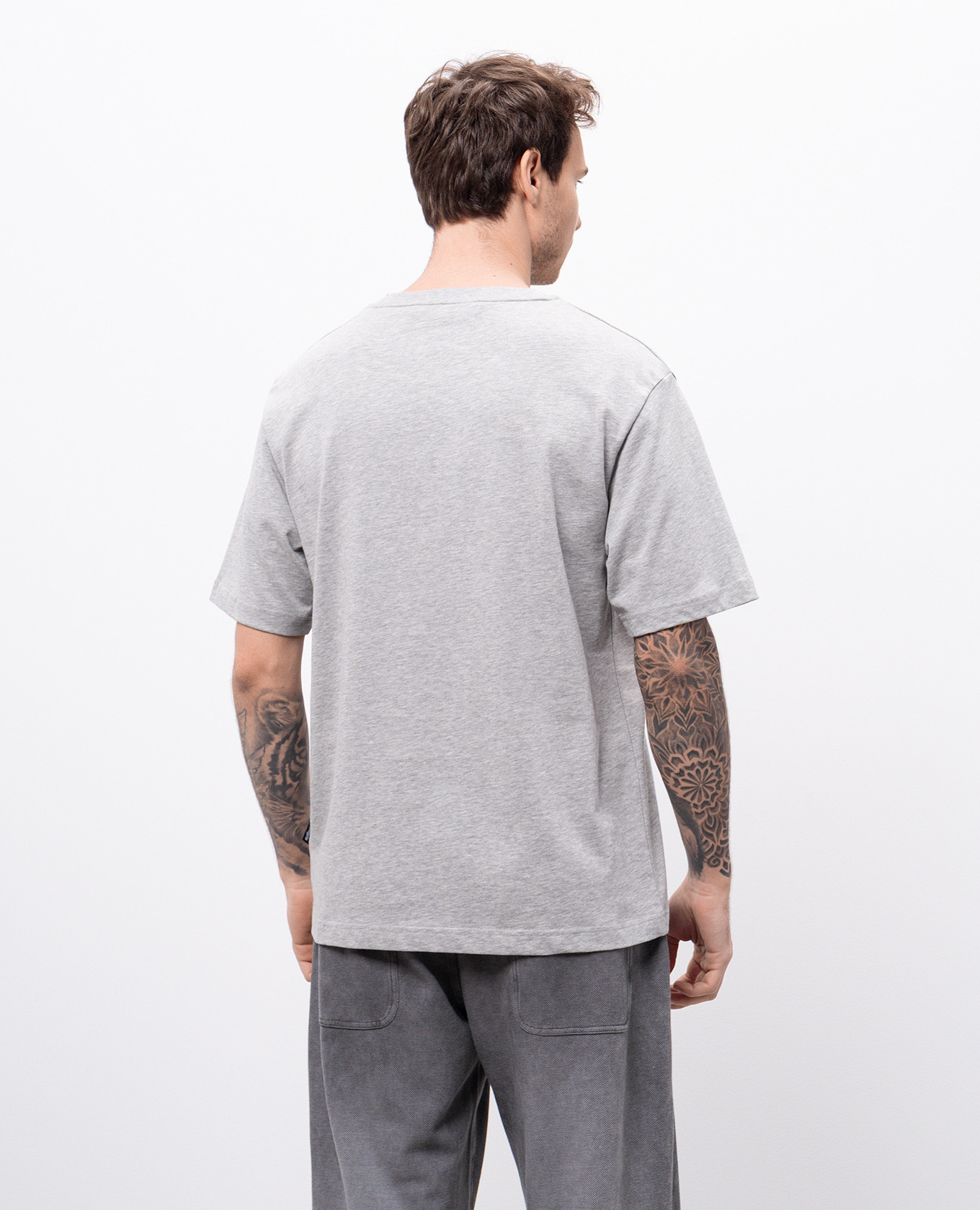

Grey T-shirt with logo print Palm Angels