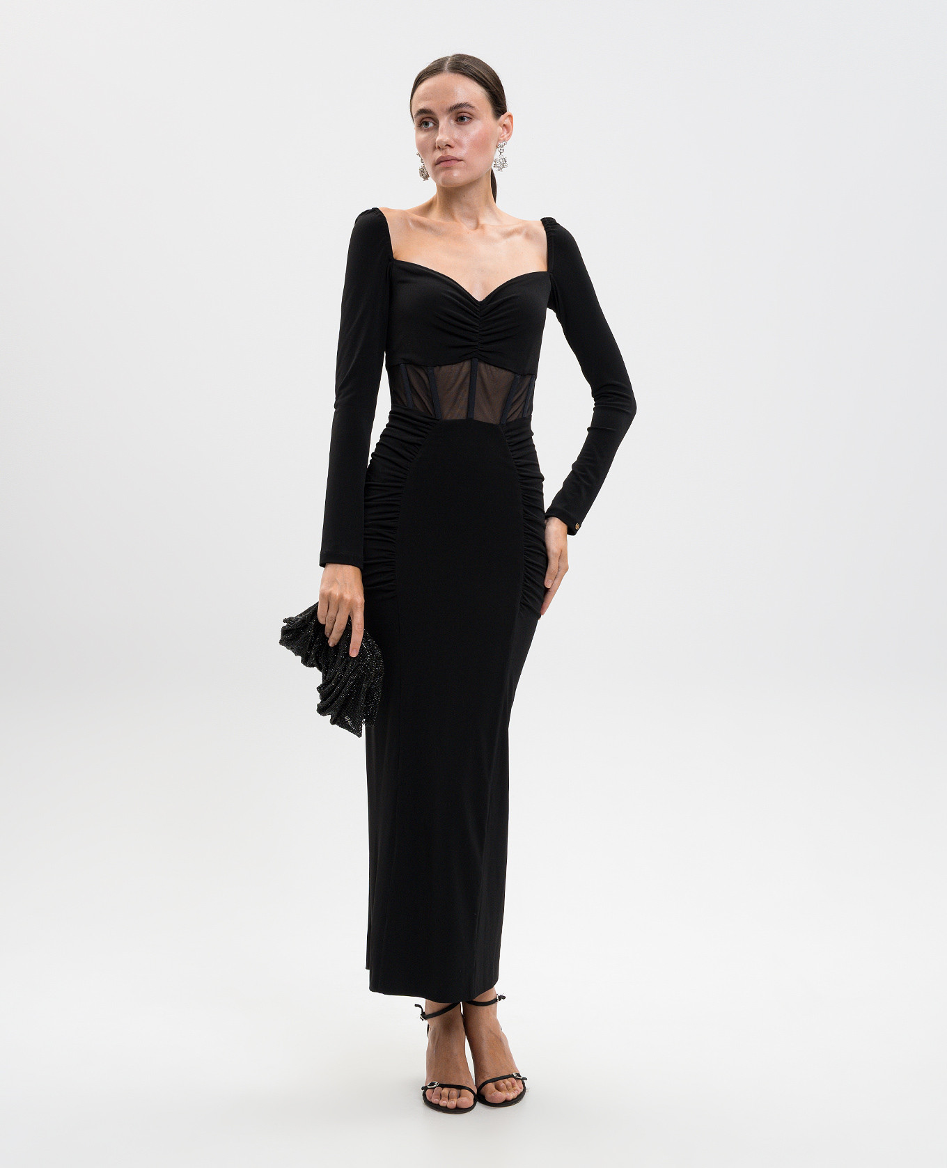 

Black dress with drapery Nissa