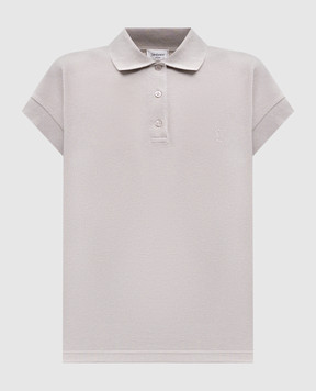 Saint Laurent Grey polo shirt with embroidered monogram logo 824091Y37HC