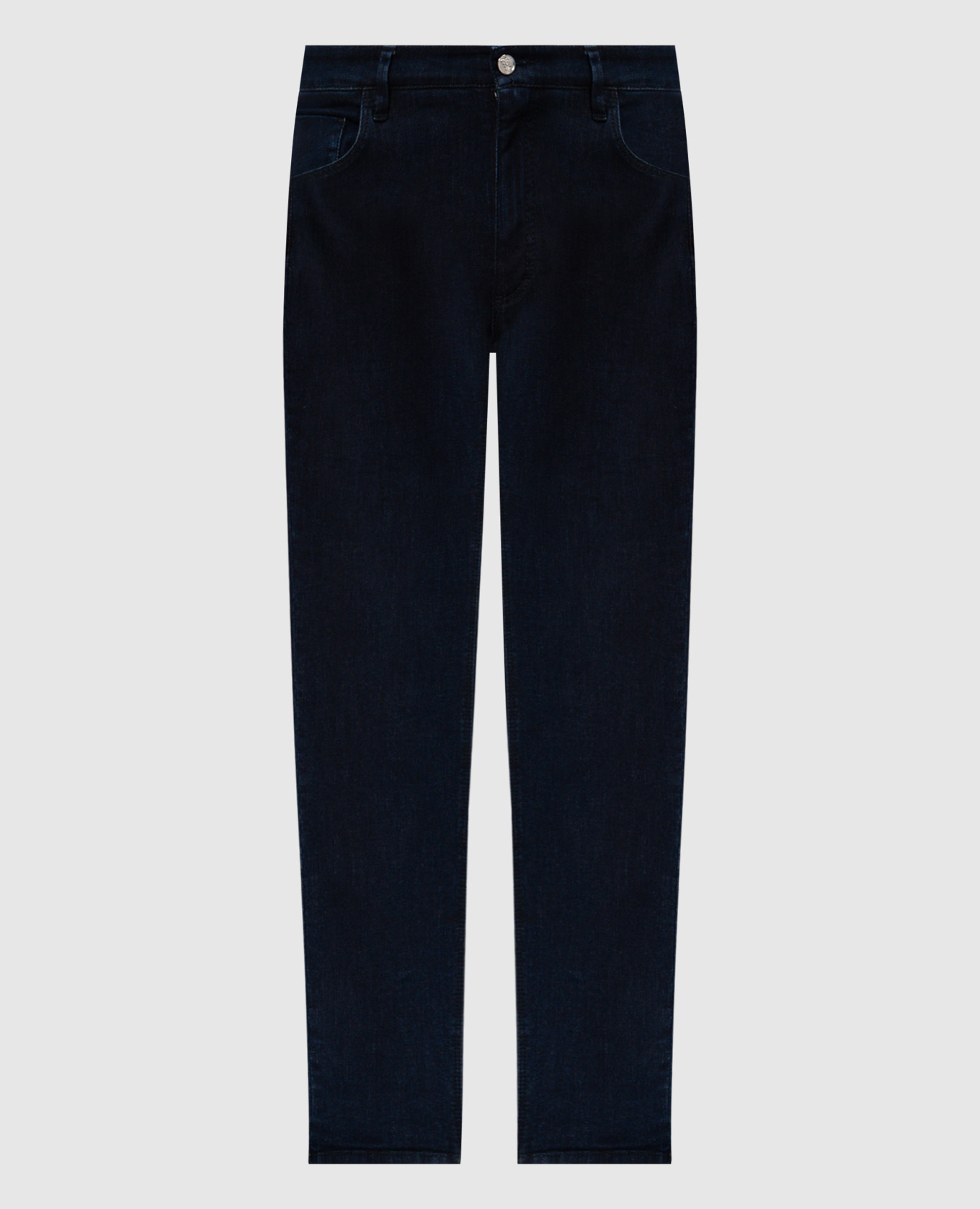 

Blue jeans with logo patch Bertolo Cashmere