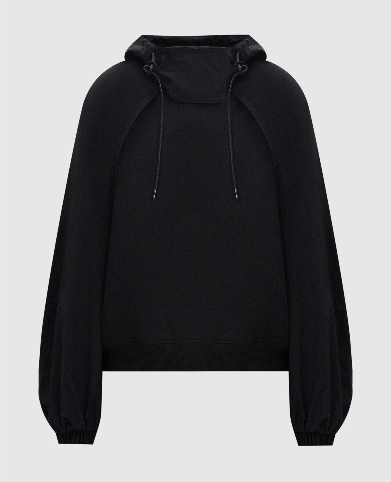 

Black hoodie with figured cutouts Juun.j