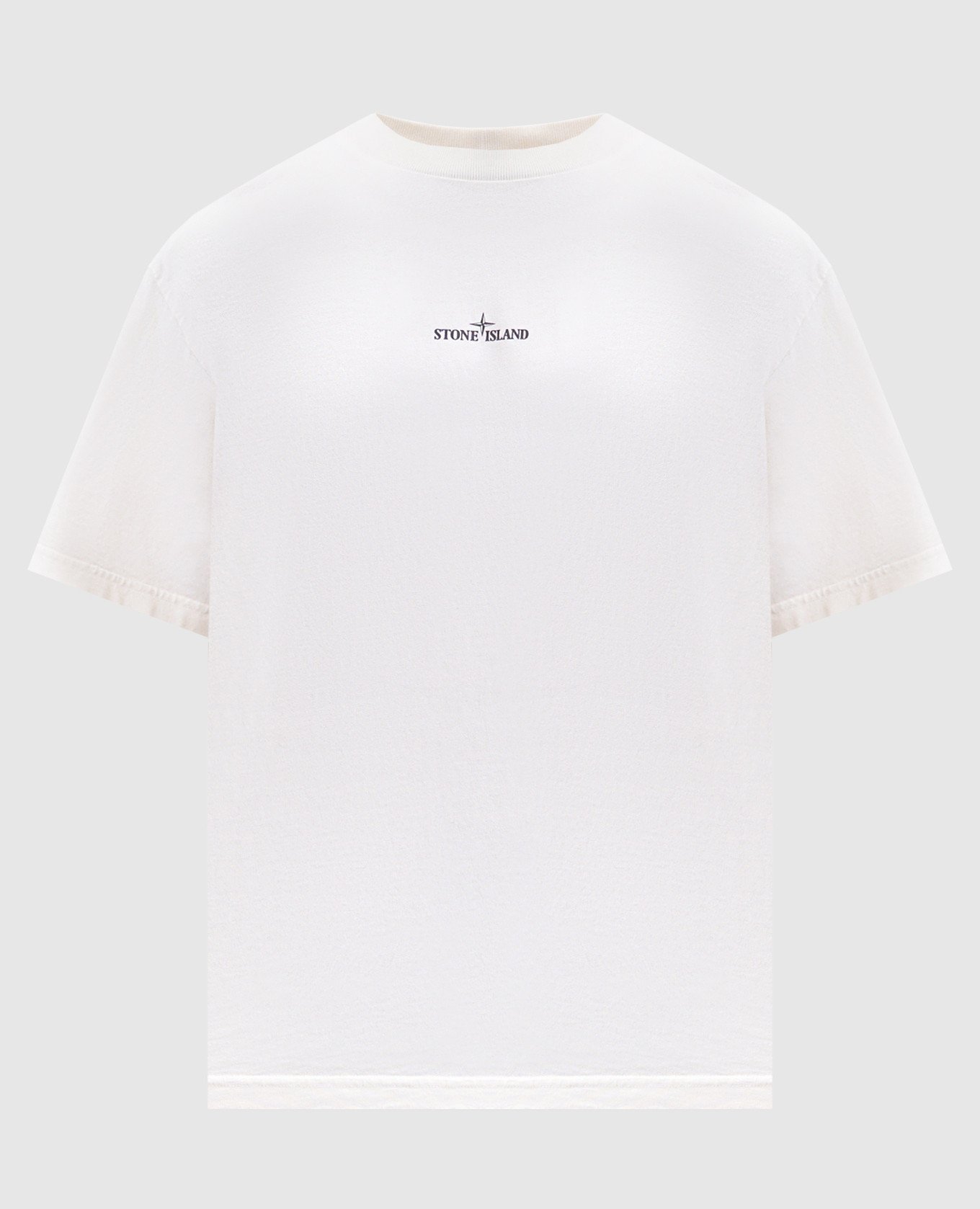 

Beige T-shirt with logo print Stone Island