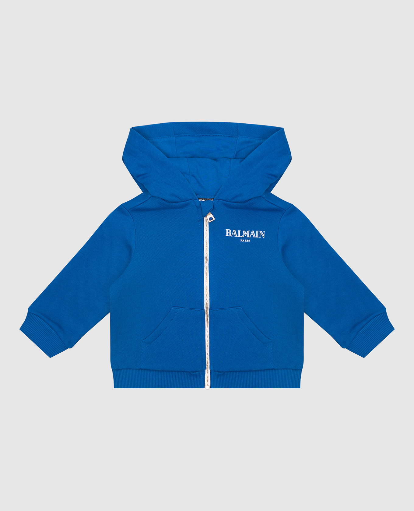 Children&#39;s blue sports jacket with logo Balmain