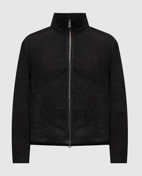 Cashmere&Whiskey Black cropped sheepskin coat 23265300965