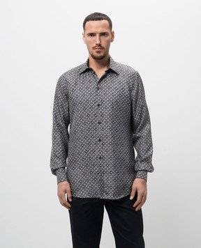 Dolce&Gabbana Martini black printed silk shirt G5MM4TIS1XS