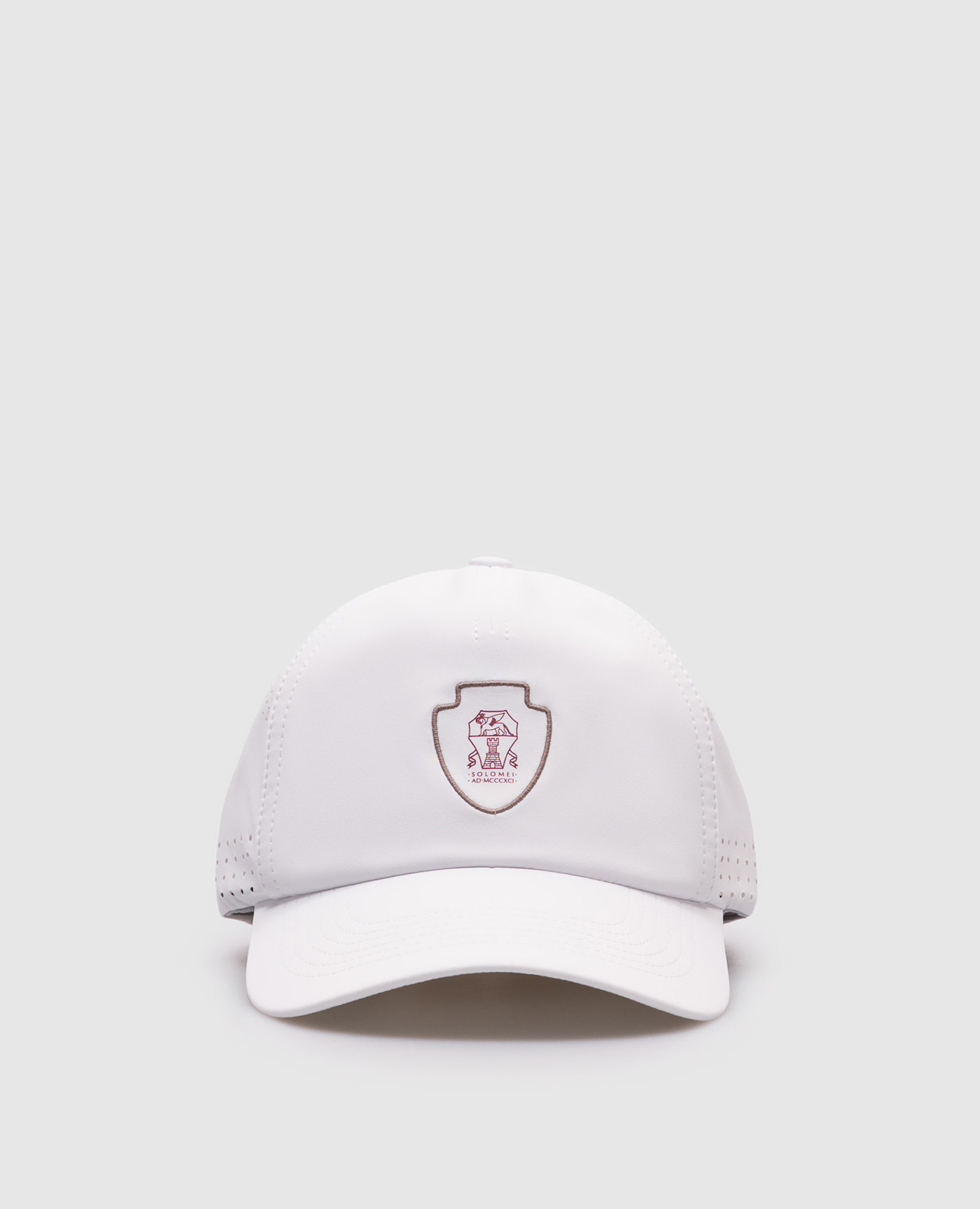 

Blue cap with emblem Brunello Cucinelli, White
