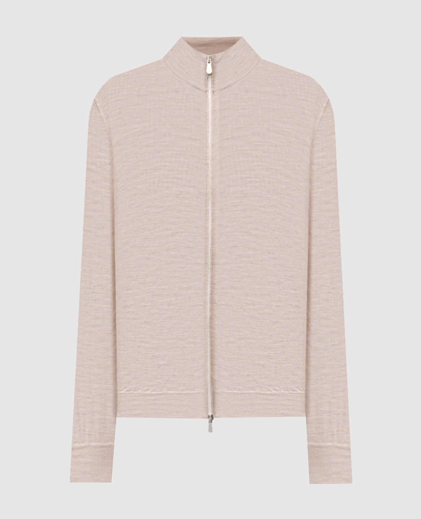 

Beige melange wool and cashmere cardigan Brunello Cucinelli