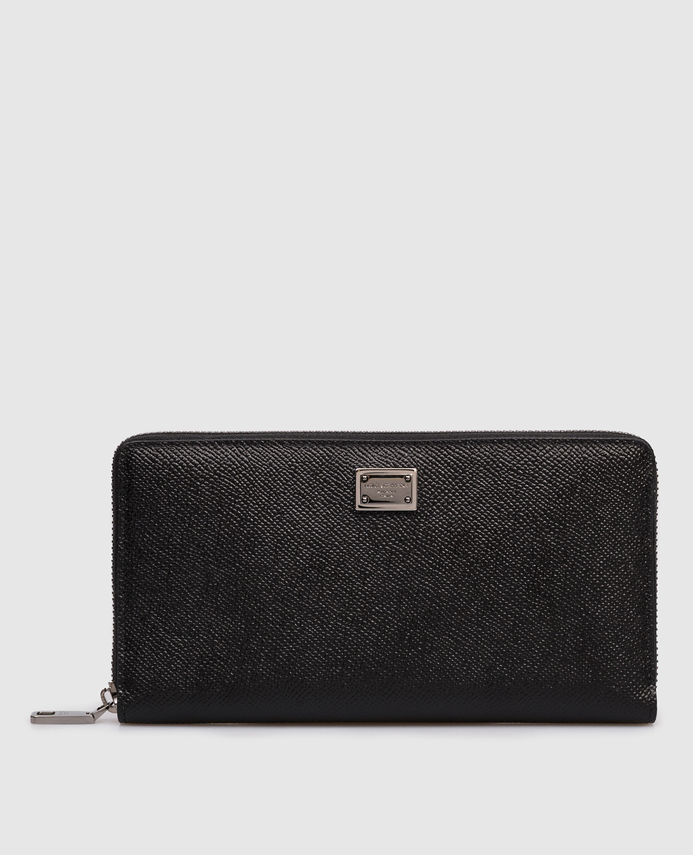 Black leather wallet with logo Dolce&Gabbana