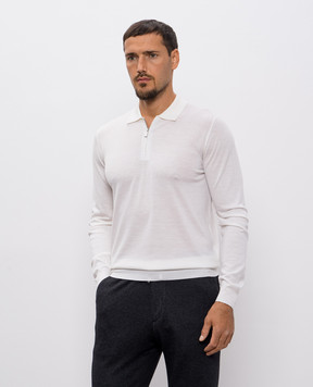 Enrico Mandelli White wool polo shirt 2K046A5646