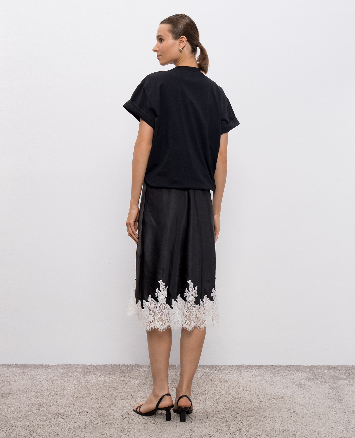 

Black double-layered dress with lace 3.1 Phillip Lim