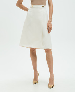 Valentino A white skirt made of wool and silk 5B3RABG51CF