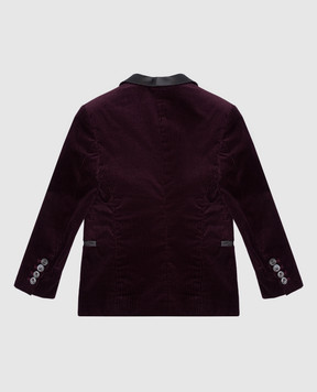 Brunello Cucinelli Children's burgundy corduroy jacket BL463GS04A