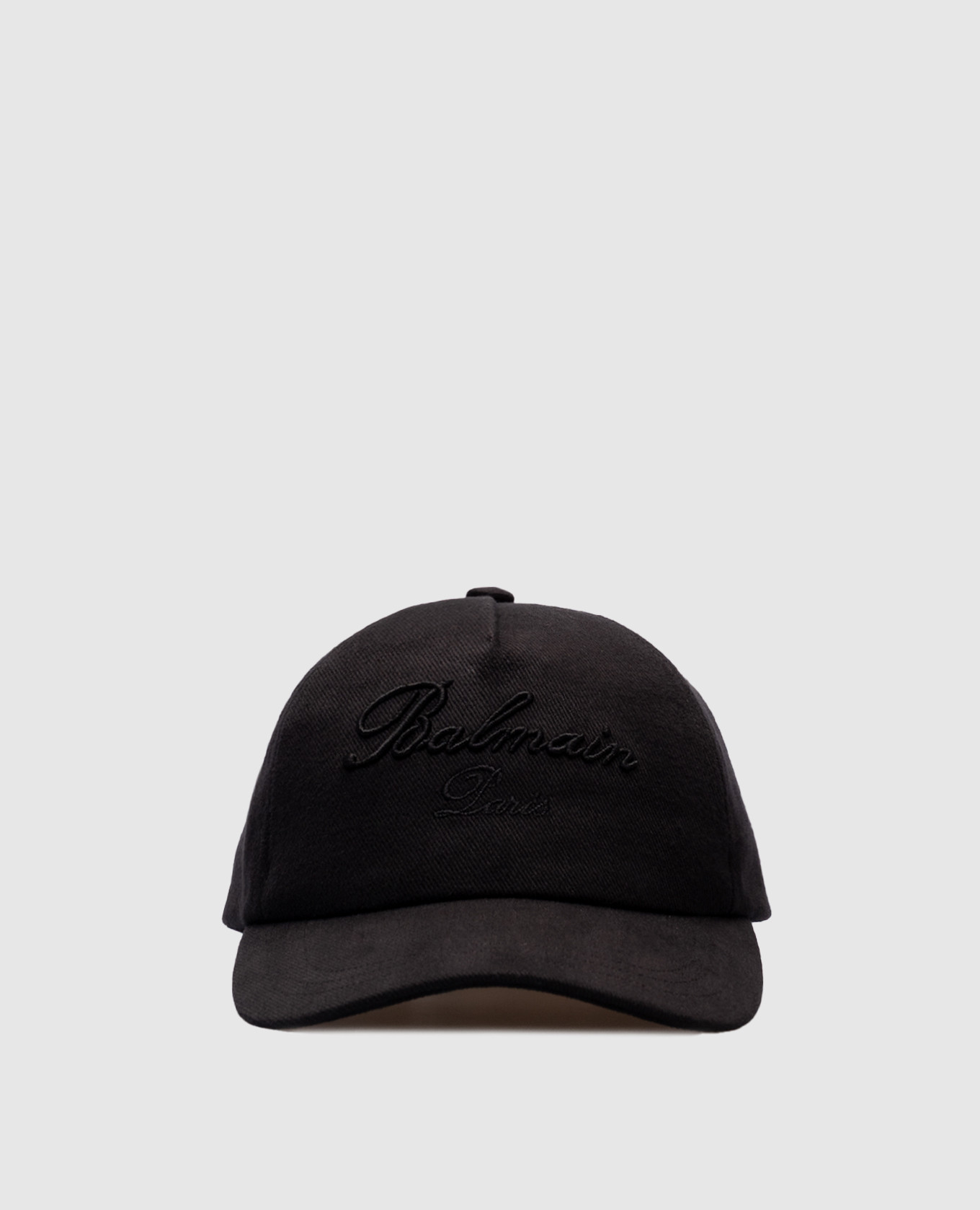 

Black cap with logo embroidery Balmain