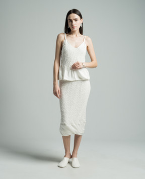 Jil Sander White openwork skirt J02MA0194JTN332