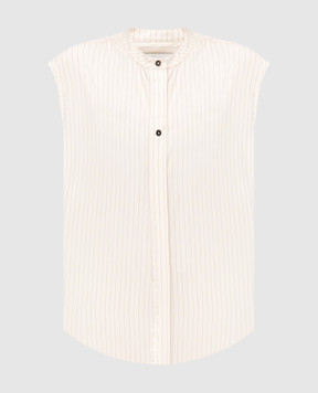 Lou Lou Studio HALE beige striped sleeveless shirt HALESTRIPES