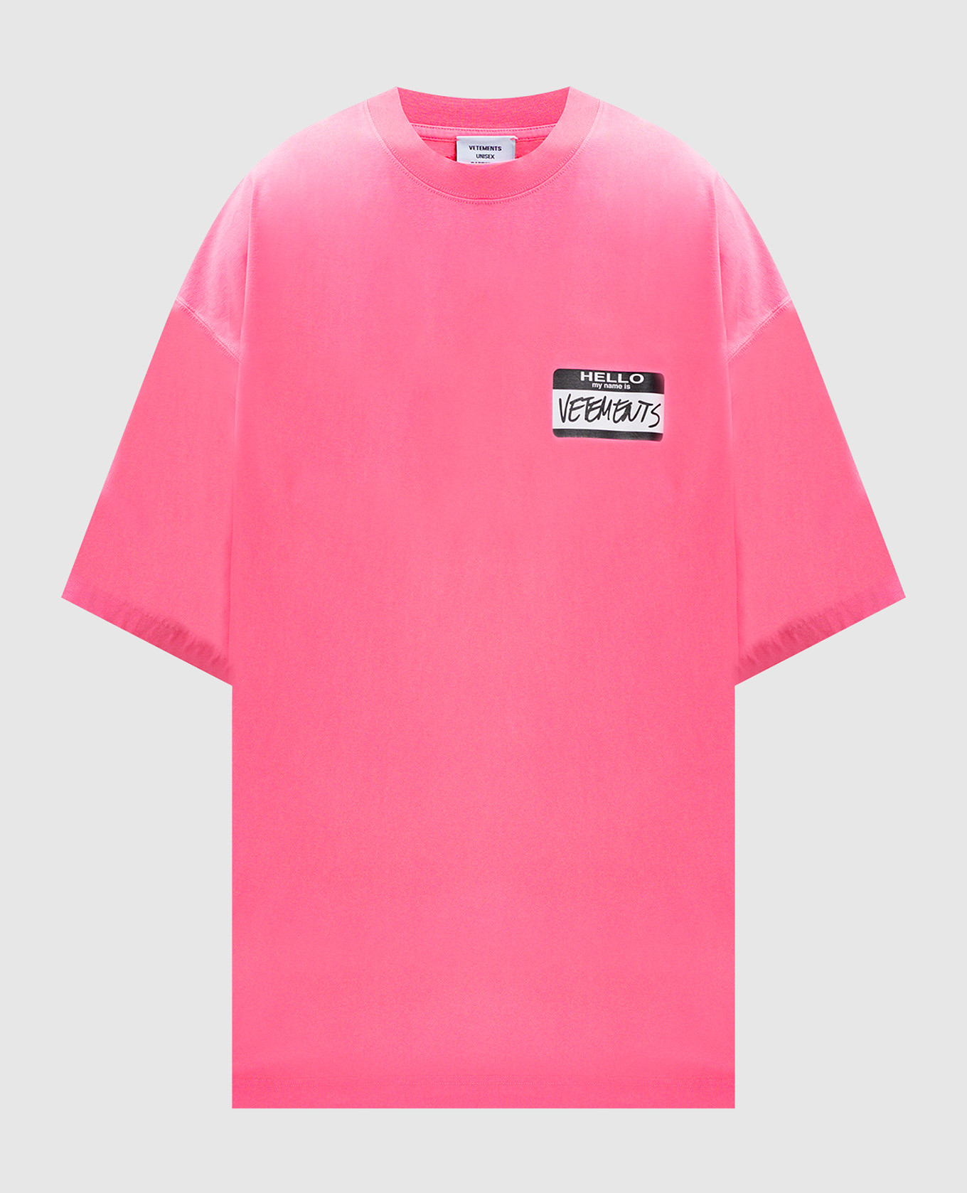 Pink t-shirt with logo vetements