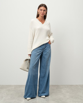 Ermanno Scervino Blue corduroy pants D457P368FGQ