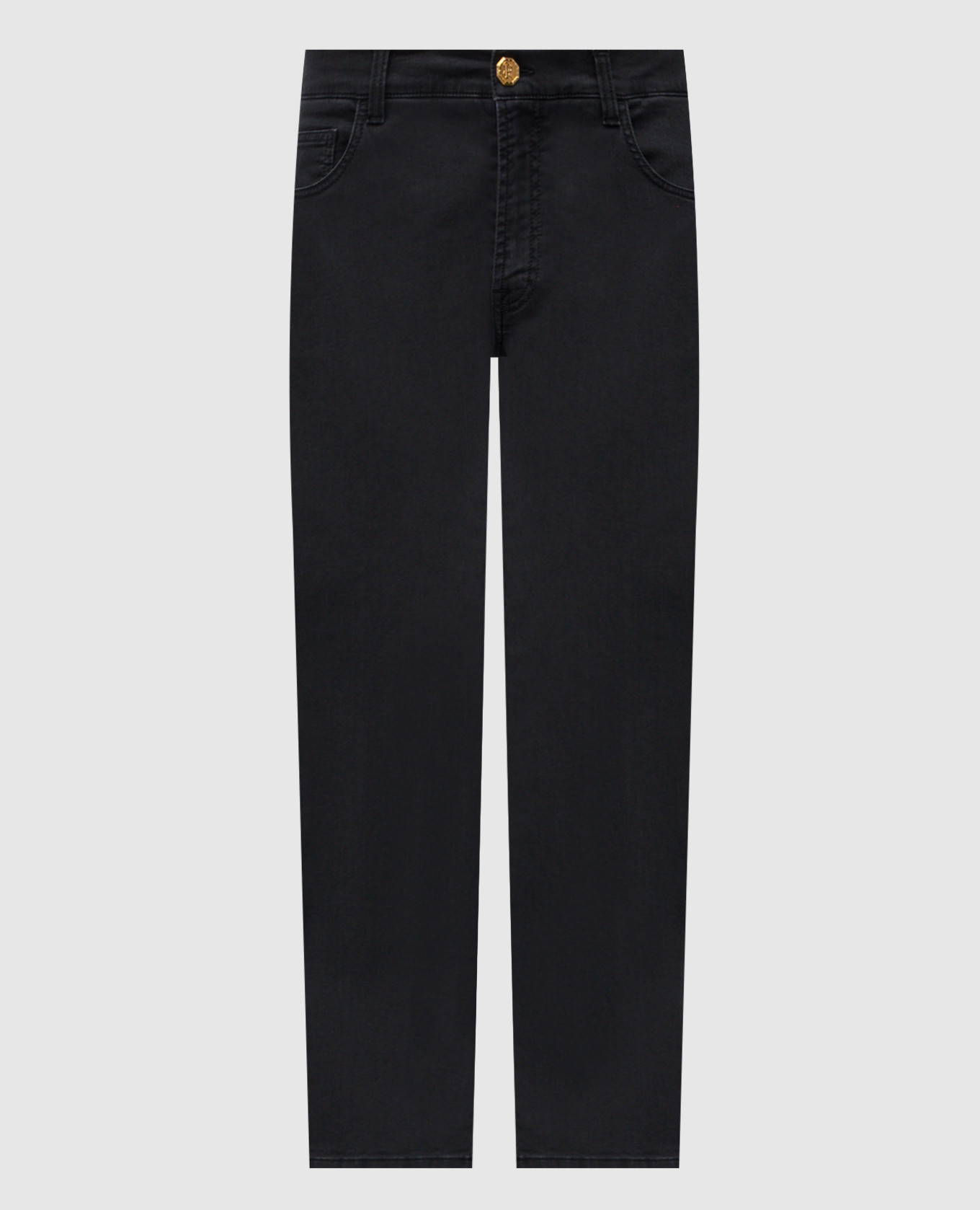 Black jeans with logo Stefano Ricci