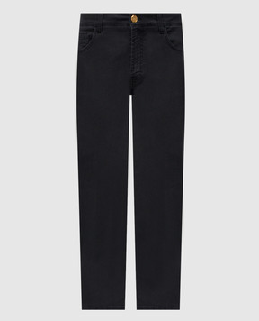 Stefano Ricci Black jeans with logo MFT53B1100RT51BK