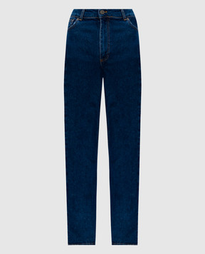 Twinset Blue slim fit jeans with logo patch 242TT2490