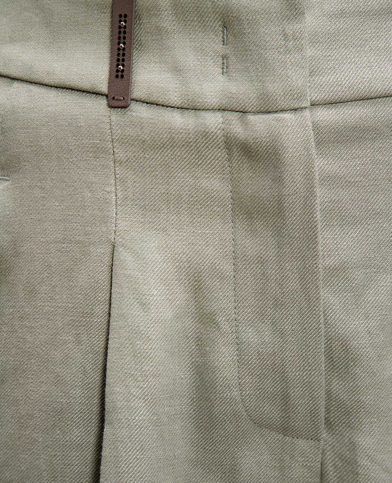 

Green linen trousers with lapels Peserico