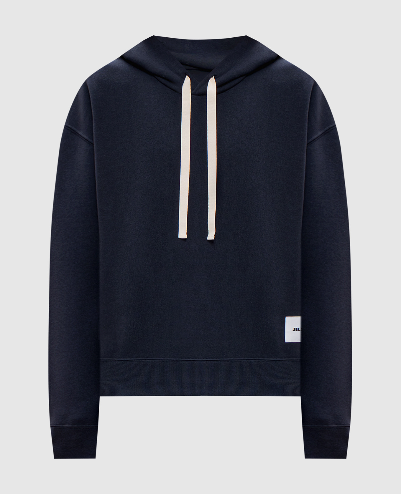 

Blue hoodie with logo patch Jil Sander