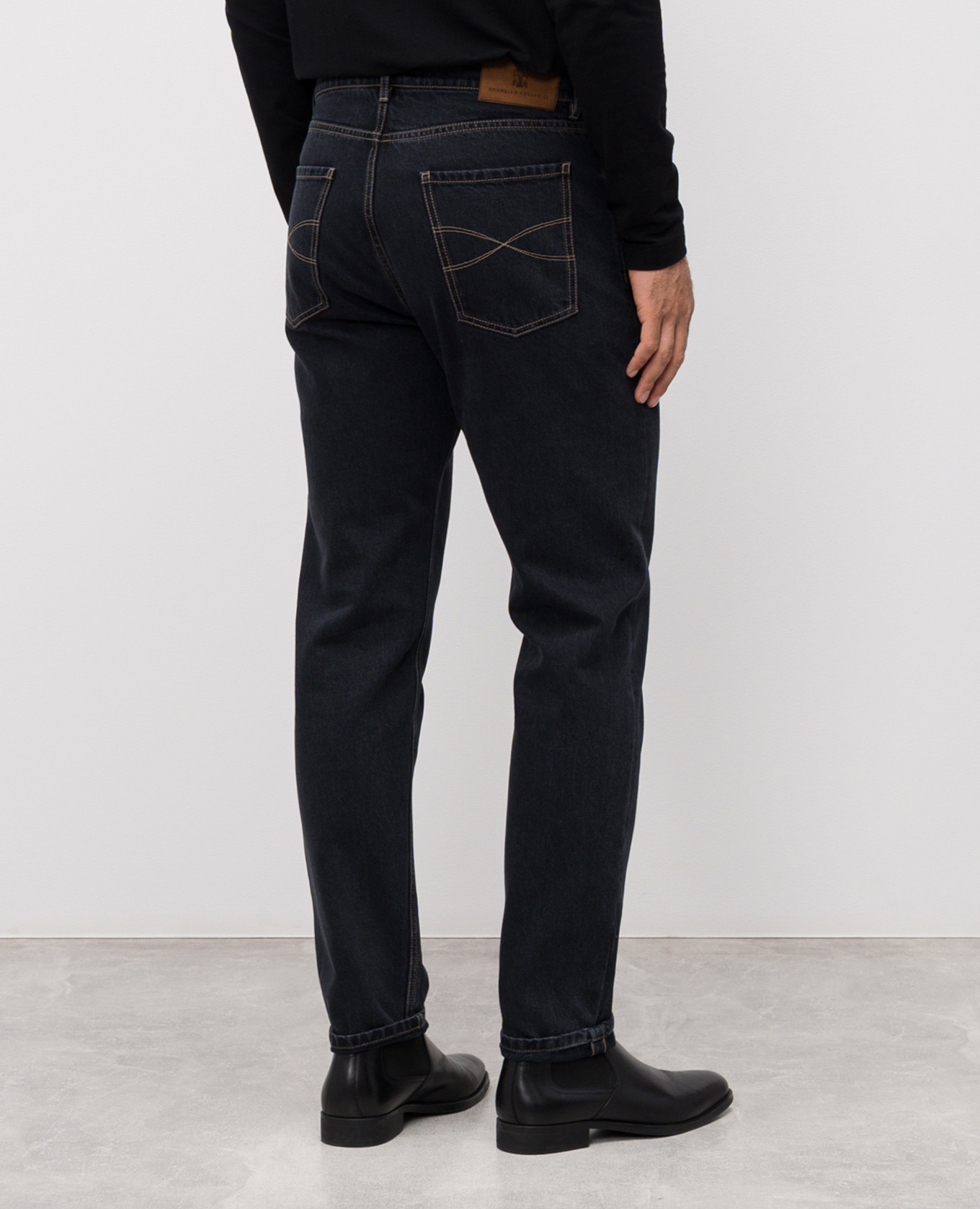 

Black jeans with logo patch Brunello Cucinelli