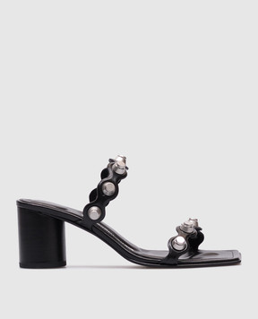 Alexander Wang Rexa black leather mules with studs 30125S012