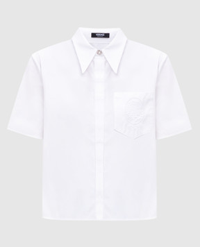 Versace White cropped shirt with logo 10199541A13878