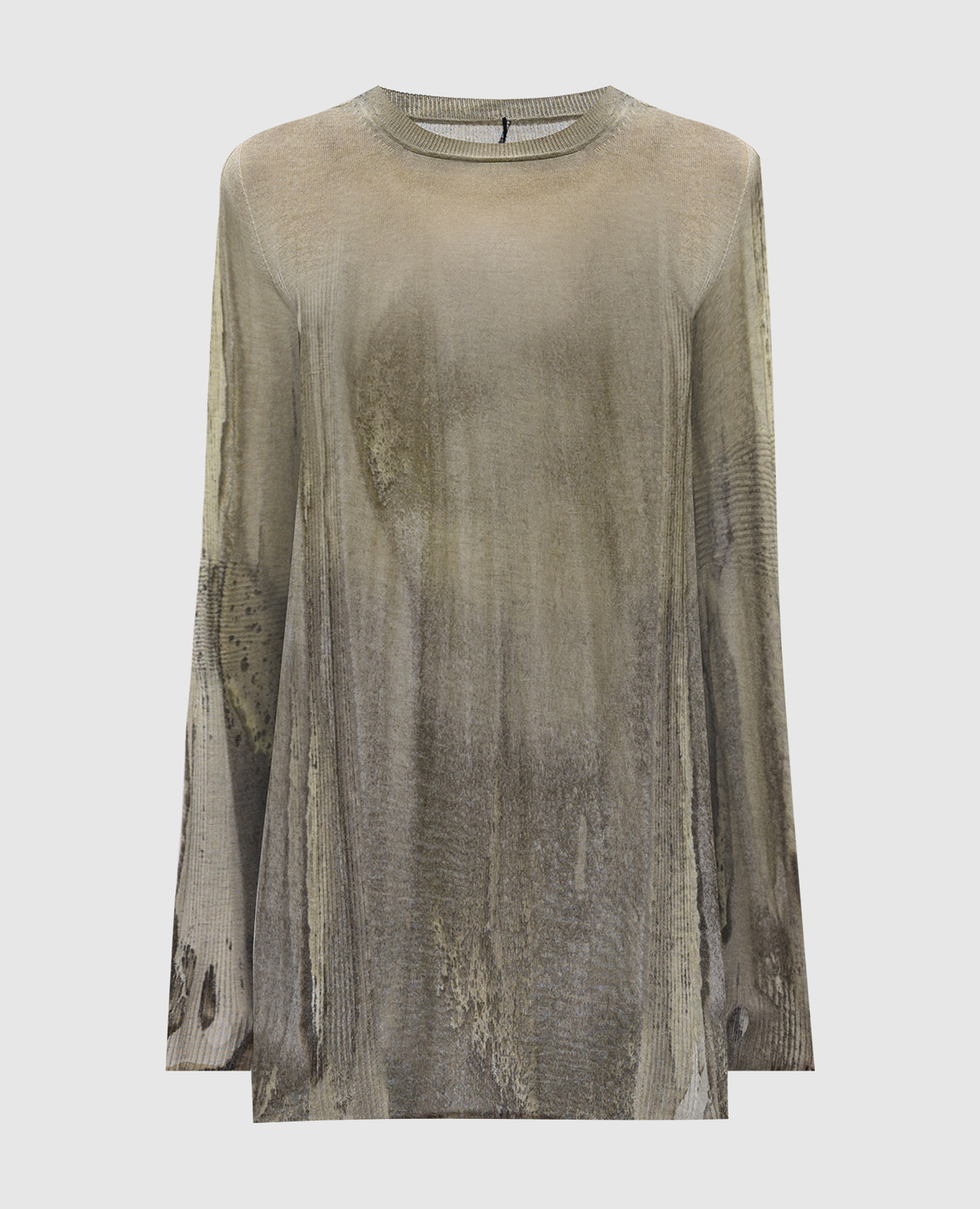 

Green jumper made of wool in an abstract pattern Masnada
