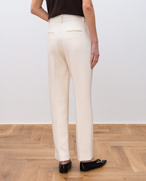 Khaite Cambie white wool pants 31584127