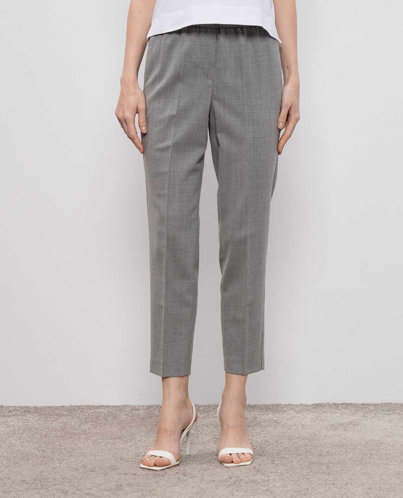 

Gray pants with wool Peserico, Grey