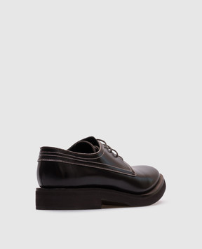 Brunello Cucinelli Brown leather loafers with monil chain MZDMTG302