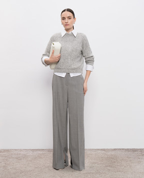 Peserico Gray sweater with wool A99332F07K09240