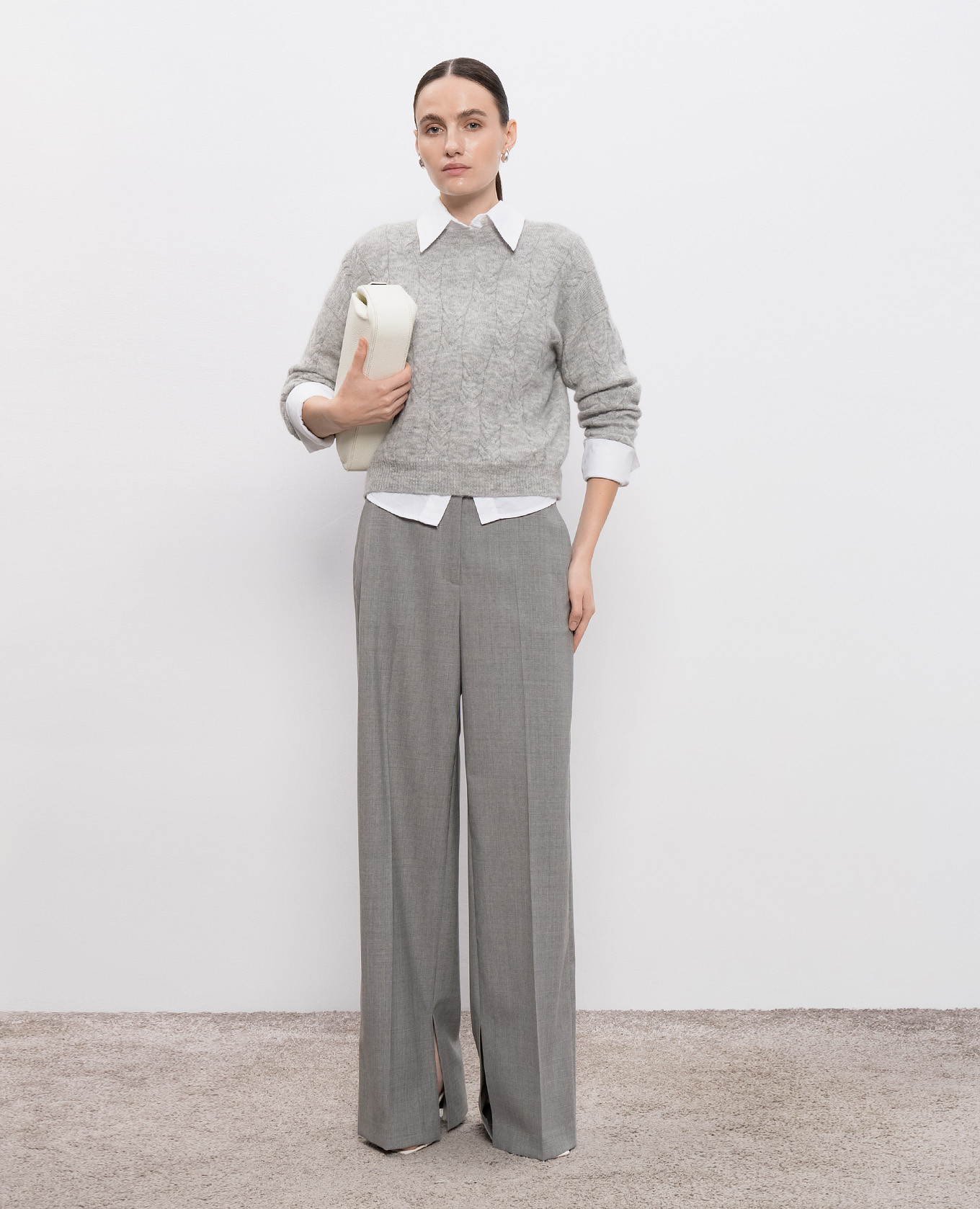 Gray sweater with wool Peserico 2