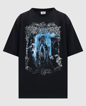 Vetements Black T-shirt with print UCF76TR800B