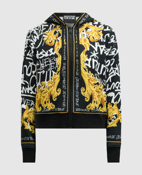 Versace Jeans Couture Black sports jacket in Barocco print 75HAI3A6FS099