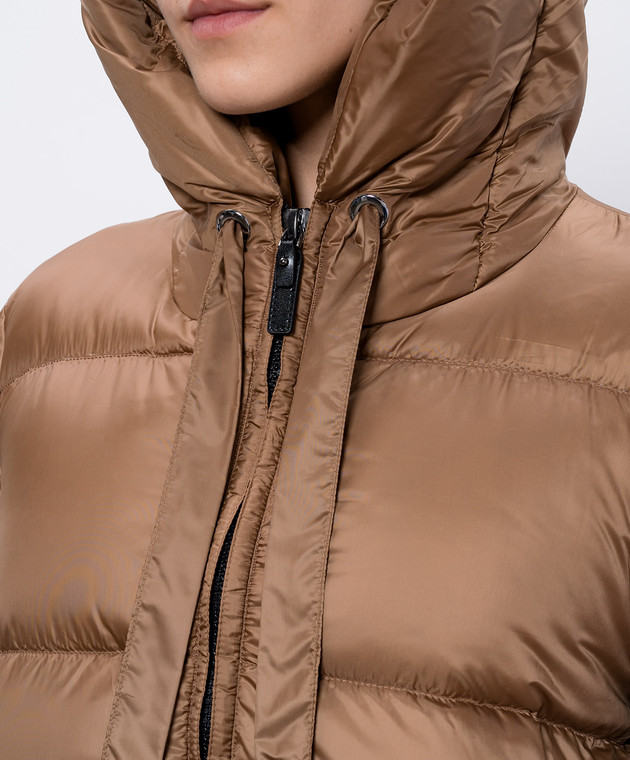 Max Mara - Brown SEIA down jacket with logo SEIA - shop with