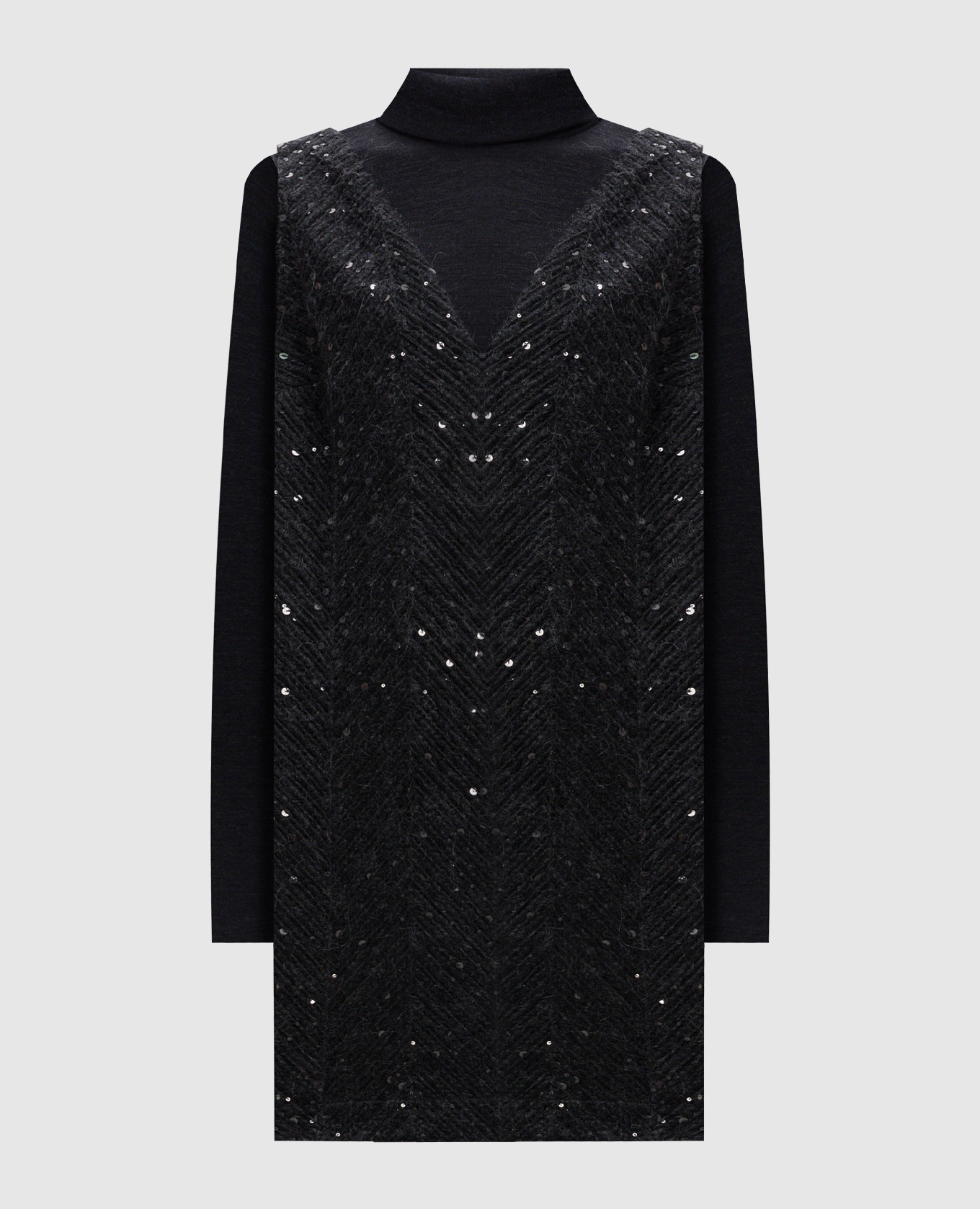 

Combined dress with sequins Brunello Cucinelli, Grey