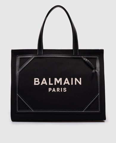 Balmain - Black B-Army tote bag with logo embroidery DN1FE809TPAC - buy  with European delivery at Symbol