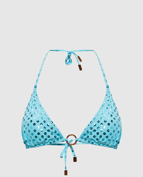 Vilebrequin Blue polka dot Flore swimsuit bodice LOXCH871