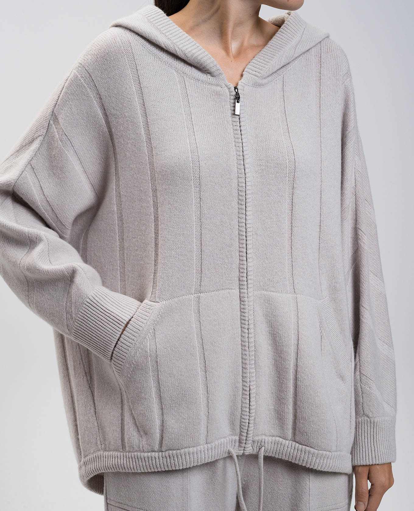 Grey Calla cashmere sports jacket Simonetta Ravizza 5