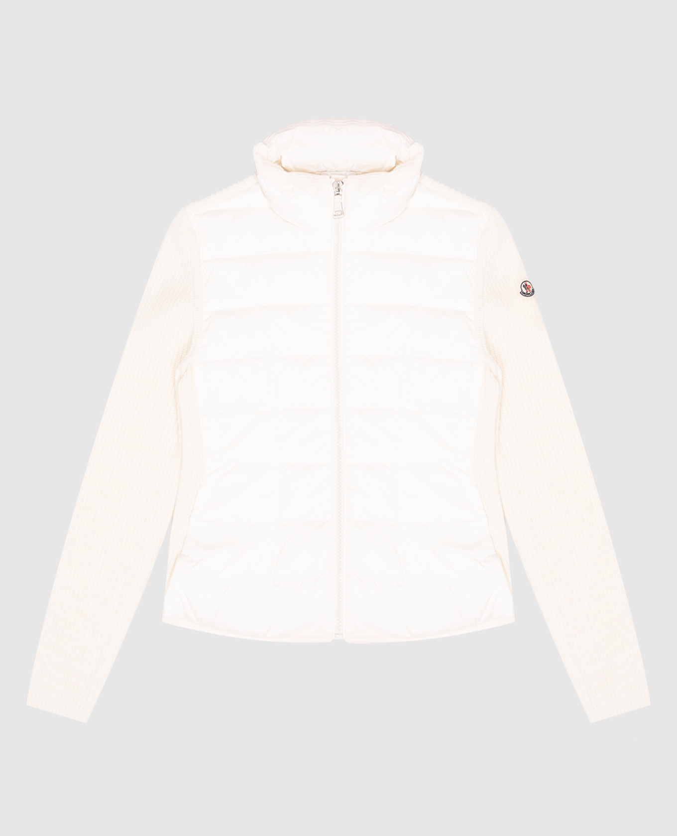 

Children's white wool combination jacket with logo patch Moncler ENFANT, Белый