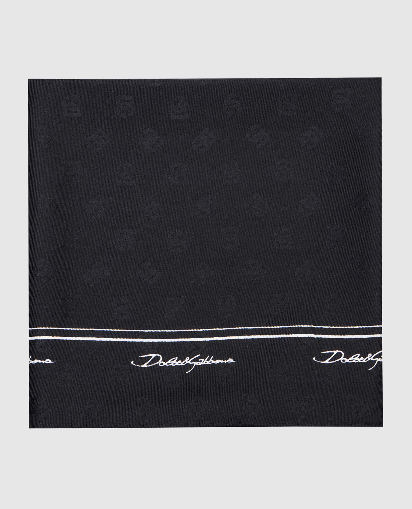 

Black DG logo monogram silk scarf Dolce&Gabbana