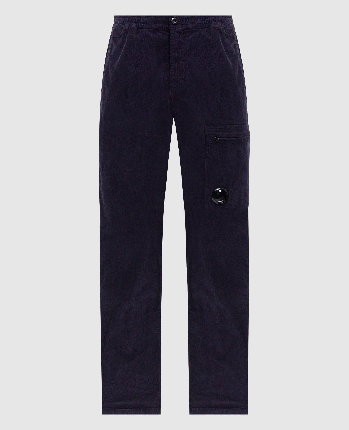 

Blue corduroy cargo pants with logo C.P. Company